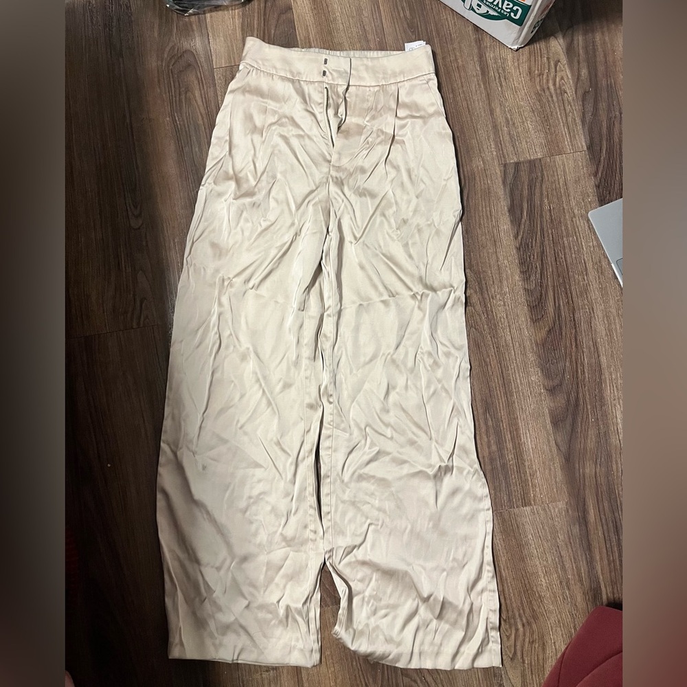 Shiny gold dress pants